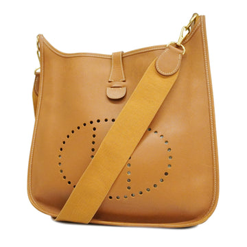 HERMESAuth  Evelyne Evelyn 1GM B Stamp Women's Leather Shoulder Bag Gold