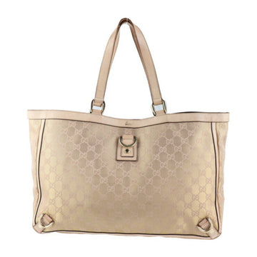 GUCCI tote bag 141472 GG canvas leather pink gold handbag