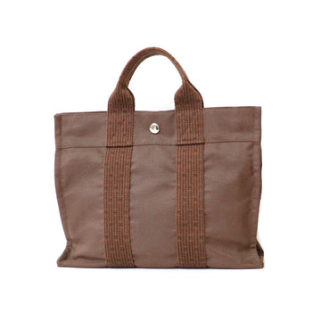 Hermes Handbag Aleline Tote Brown Women's Polyester