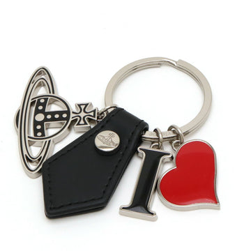 VIVIENNE WESTWOOD Orb Keychain Key Ring Silver Color Black 82030009