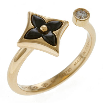 LOUIS VUITTON Berg Star Blossom Mini Ring No. 12 18K K18 Yellow Gold Diamond Women's