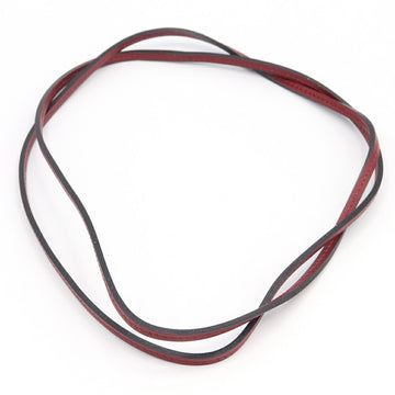 HERMES choker raniere rouge box calf necklace leather cord pendant women's