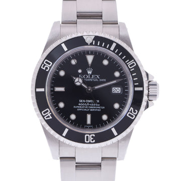 ROLEX Seedweller Only Swiss back cover seal remaining 16600 Men's SS watch self-winding black dial
