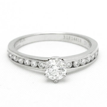 TIFFANY セッティング エンゲージメント リング チャネル セット ダイヤモンド バンド プラチナ Platinum Engagement & Wedding Diamond Engagement Ring Carat/0.3 Silver