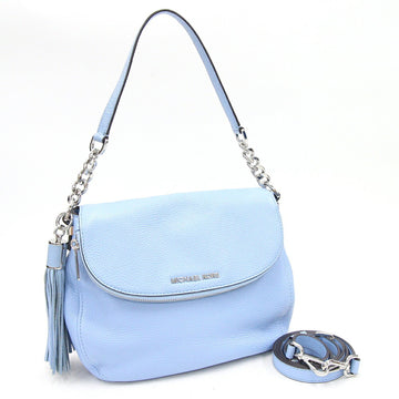 MICHAEL KORS Handbag 35S7SBFL2T Light Blue Leather Shoulder Bag Tassel Women's