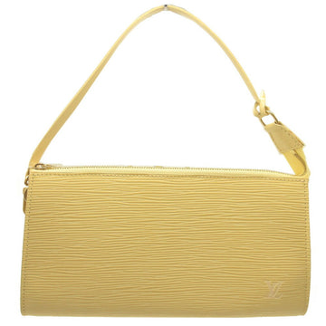 LOUIS VUITTON Epi Pochette Accessoire Vanilla M5294A Handbag Yellow