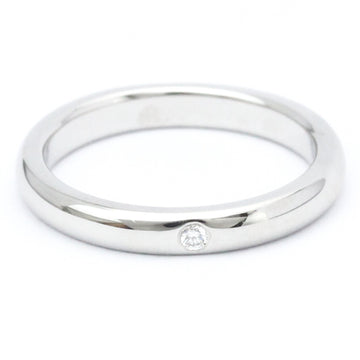 TIFFANY Stacking Band Ring Elsa Peretti 1P Diamond Platinum Fashion Diamond Band Ring Carat/0.02 Silver