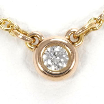 TIFFANY Visor Yard K18YGPG Necklace Diamond Total Weight Approx. 2.1g 41cm Jewelry