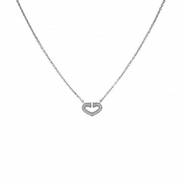 CARTIER C heart necklace/pendant K18WG white gold