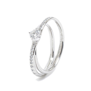 HERMES Vertige Cool Ring Diamond 0.30ct K18WG #50