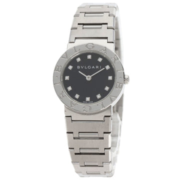 BVLGARI BB26SS/12 12P Diamond Watch Stainless Steel/SS Ladies
