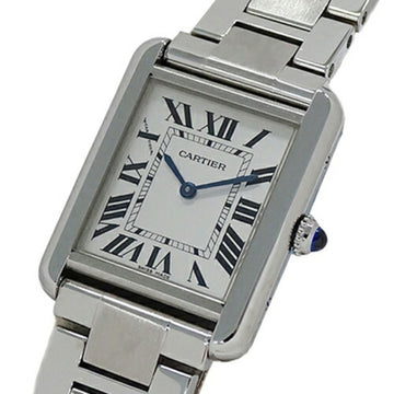 CARTIER Watch Ladies Tank Solo SM Quartz Stainless Steel SS W5200013 Silver Square Polished