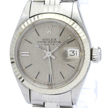 ROLEXVintage  Oyster Perpetual Date White Gold Steel Ladies Watch 6917 BF563960