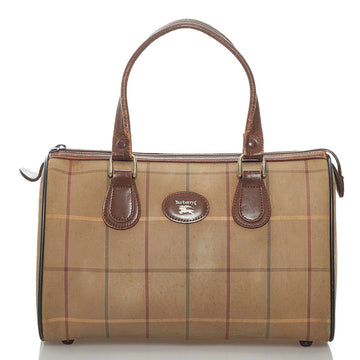 Burberry handbag mini Boston khaki canvas leather Lady's BURBERRY