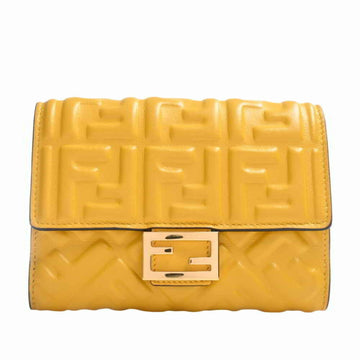 Fendi leather FF W folio wallet 8M0419 yellow