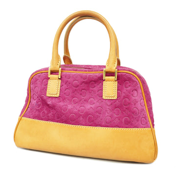 CELINEAuth  C Macadam Women's Suede,Leather Handbag Brown,Pink