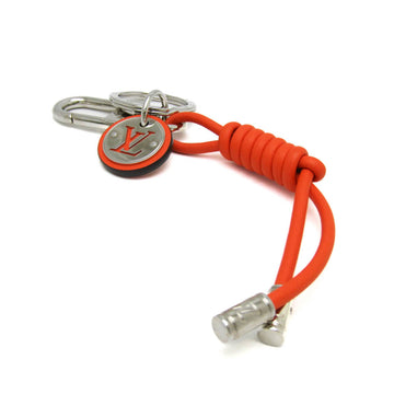 LOUIS VUITTON Leather-rope-key-holder M62731 Keyring [Orange,Silver]