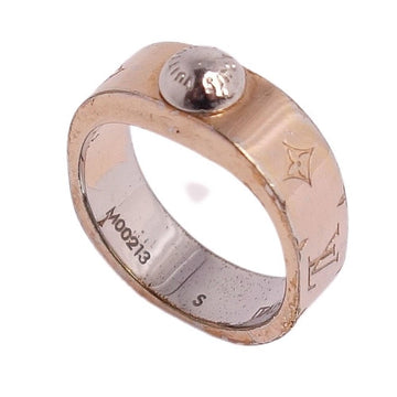 LOUIS VUITTON Ring M00213 Nano Gram LV Metal Women's S Gold