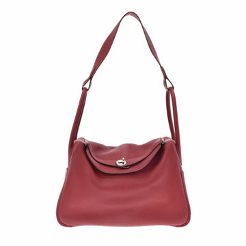 Hermes Lindy 34 bag Rouge Garance  P engraved (around 2012) Ladies Taurillon Clemence handbag