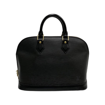 LOUIS VUITTON Alma Epi Leather Genuine Handbag Mini Boston Bag Noir Black 18726