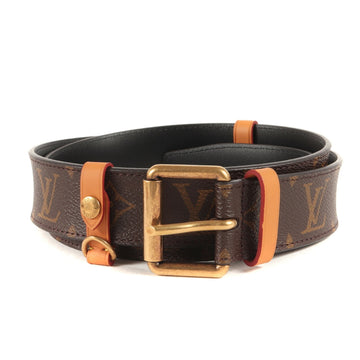 LOUIS VUITTON Belt Size:95[38] 19AW Suntulle Signature 35MM MP134 Virgil Abloh Brown Made in Spain Brand Men's