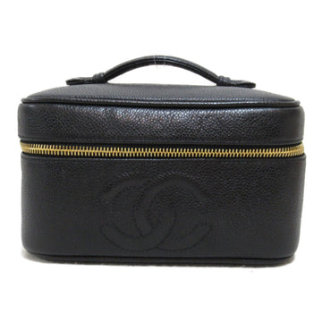 CHANEL Horizontal vanity bag Black Caviar Skin [Grained Calf]