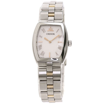 SEIKO 5A70-0AE0 Credor Signo Aqua Watch Stainless Steel / SS Ladies