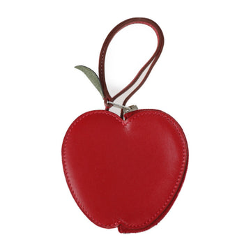 HERMES TUTTI FRUTTI Tutti Frutti Portumone Pomme Apple coin case Votaderakt Rouge Vif canopy silver metal fittings purse X stamp