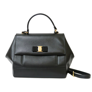 Salvatore Ferragamo Shoulder Bag Handbag Black Women's Leather