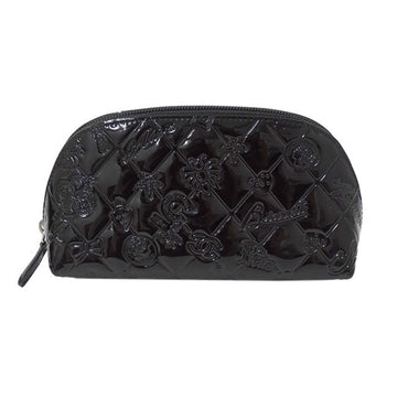 Chanel pouch icon ladies enamel black