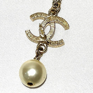 CHANEL Coco Mark Fake Pearl Necklace Brand Accessories Women's