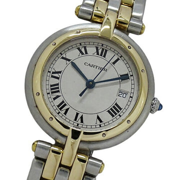 CARTIER wristwatch Boys Panthere Vendôme MM 2 row quartz QZ SS YG two tone round polished