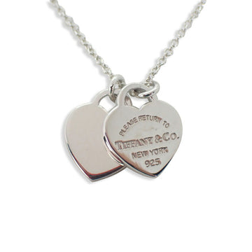 TIFFANY 925 Return to  Double Heart Tag Pendant Necklace