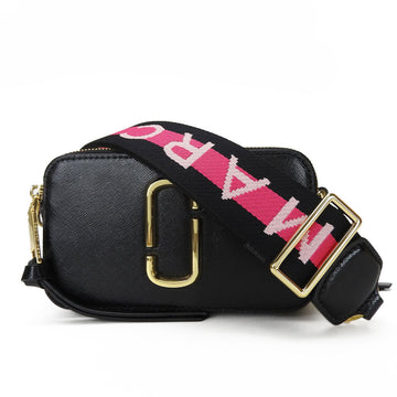 MARC JACOBS Shoulder Bag M0014146 Black White Pink Leather Women's