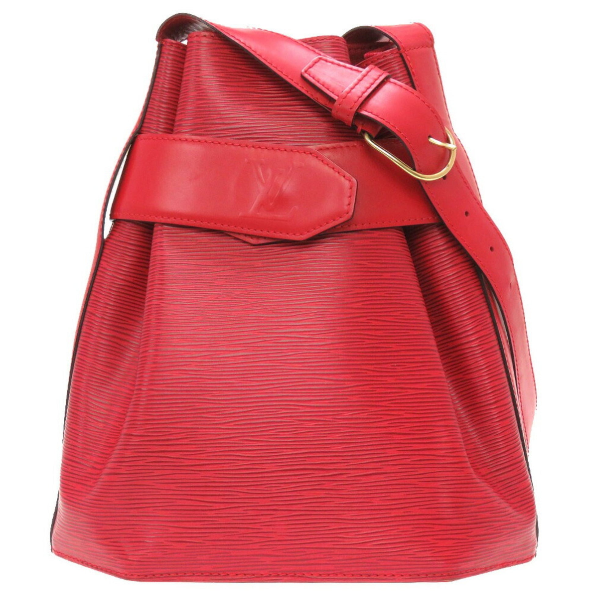 Louis Vuitton // Epi Leather Shoulder Bucket Bag // Castilian Red