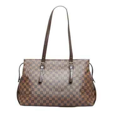 LOUIS VUITTON Damier Chelsea Tote Bag Shoulder N51119 Brown PVC Leather Ladies