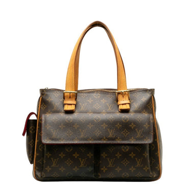 LOUIS VUITTON Monogram Multiply City Handbag Tote Bag M51162 Brown PVC Leather Ladies