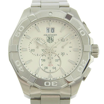 Tag Heuer Aquaracer CAY1111.BA0927 Stainless Steel Silver Quartz Chronograph Men's White Dial Watch