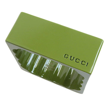 Gucci bangle olive green M size ???V carved seal