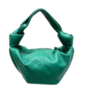 Bottega Veneta Top Handle Bag DOUBLE KNOT Double Knot Mini Calfskin Leather Parakeet Green Series Shoulder Ladies