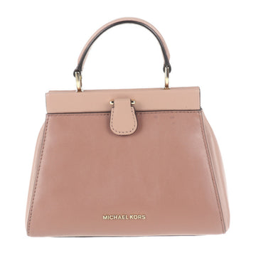 MICHAEL KORS handbag leather pink beige 2way shoulder bag mini