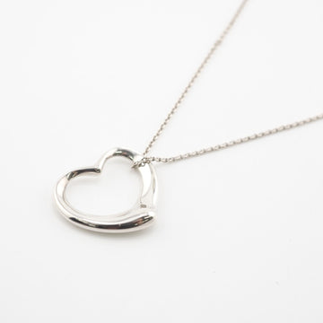 TIFFANY&Co.  Open Heart Pendant Necklace Silver Women's