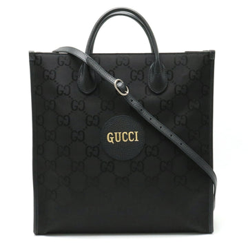 GUCCI Off The Grid Long Tote Bag Shoulder Nylon Canvas Leather Black 630355