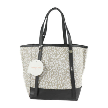 SEE BY CHLOE  ANDY Andy Tote Bag 9S7834 Canvas Leather Beige Black Leopard Print Shoulder