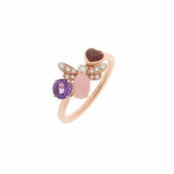 Chaumet Trap Mowa Bee # 50 Ladies K18PG / Diamond Colored Stone Ring