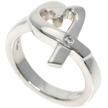 TIFFANY Loving Heart 1P Diamond Ring Silver Women's &Co.