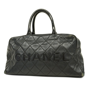 CHANELAuth  Matelasse Handbag Women's Caviar Leather Handbag Black