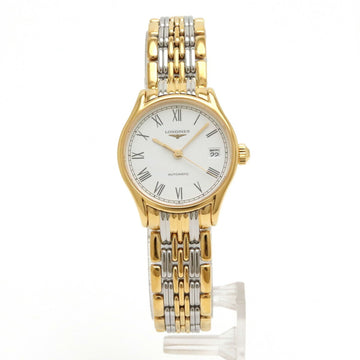 LONGINES reel white dial SS GP combination ladies AT automatic watch L4.360.2