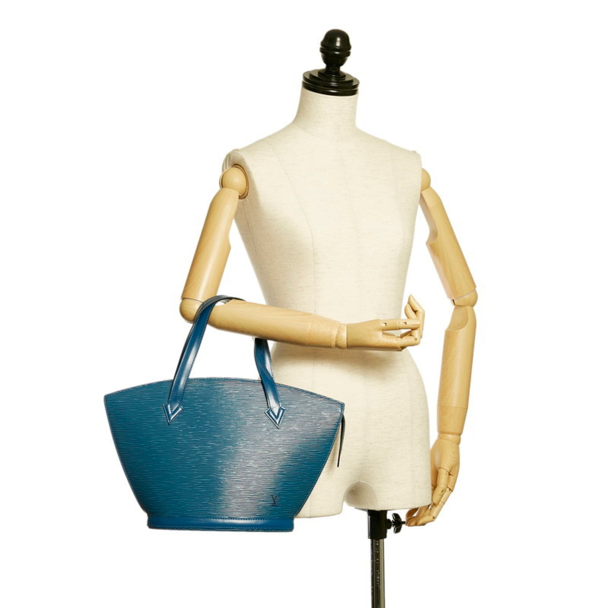 LOUIS VUITTON Epi Saint Jacques Shopping Shoulder Bag Blue M52275