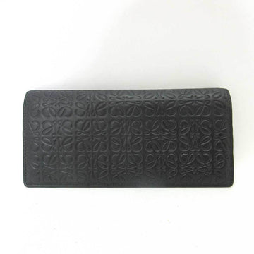 LOEWE wallet long bi-fold dark navy blue Anagram ladies leather